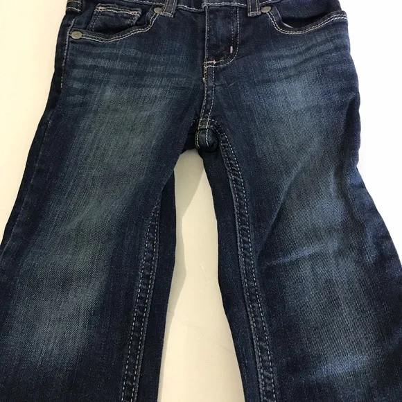 Jumping Beans Girl’s 4T Dark Blue Distressed Denim Jeans. - Picture 2 of 10